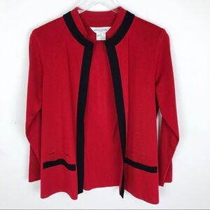 Exclusively Mishook Red Black Cardigan Sweater PS